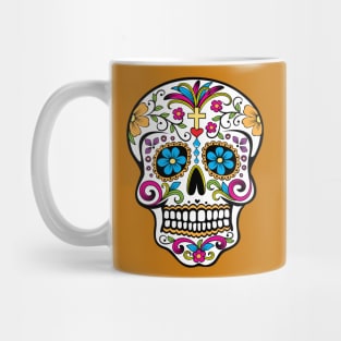 White Sugar Skull Design Mug